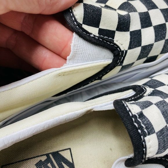 Vans Authentic W 6.5 M 5 Black White Checkerboard - Picture 8 of 12